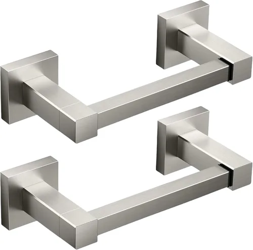 Vista 25 de FORIOUS Soporte de pared para papel higiénico, soporte de rollo de papel higiénico de doble poste giratorio de acero inoxidable para baño