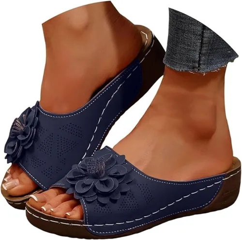 Vista 8 de Sandalias ortopédicas para mujer, con soporte de arco, sandalias de verano elegantes, pantuflas ortopédicas, cómodas, zapatos para caminar