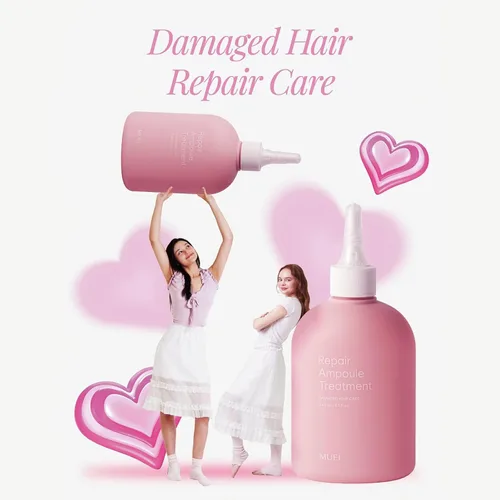Vista 3 de Tratamiento de ampollas reparadoras – Cuidado del cabello coreano con cuidado de peluquería para cabello extremadamente dañado – un efecto de calor
