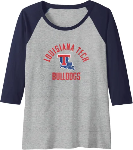 Vista 3 de Louisiana Tech Bulldogs Large Raglan Baseball Tee