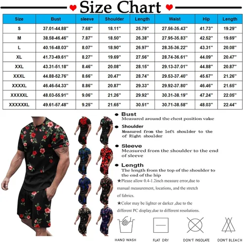 Vista 2 de Drether Camisas de lino para hombres, ropa de entrenamiento, verano, casual, impresión 3D, uso diario, pantalones deportivos, conjunto de traje