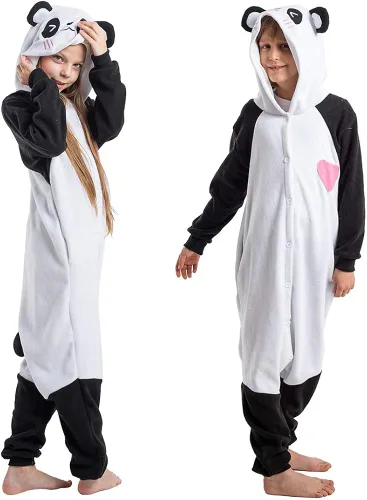 Vista 2 de Spooktacular Creations Pijama unisex para niños disfraz de animal panda de una pieza
