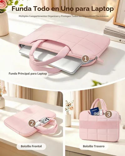 Vista 2 de FINPAC Funda para portátil MacBook Neo 13 pulgadas MacBook Air 13.6" Rosa