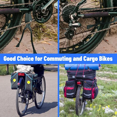 Vista 5 de Soporte de bicicleta de doble pierna de montaje central, ajuste práctico para bicicletas de montaña de 26 pulgadas y bicicletas de montaña