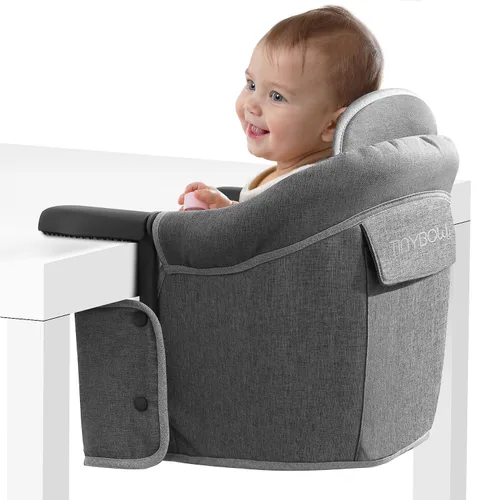 Vista 10 de Tinybow Silla alta de gancho para bebé, silla alta que se fija a la mesa - Silla alta con clip para mesa, silla alta portátil para viajes, silla