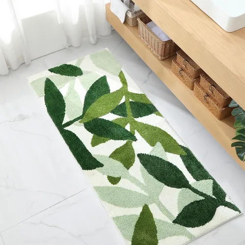Vista 20 de Gibelle Alfombra de baño azul, antideslizante, fuerte y absorbente de agua, tapete de baño de microfibra de felpa, lavable a máquina, tapete
