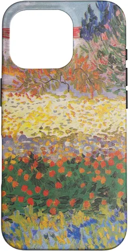 Vista 20 de iPhone 16 Vincent Van Gogh - Jardín floreciente con camino - caso de Arles