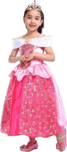 Vista 2 de SPUNICOS Vestido de disfraz de princesa de lujo con y sin accesorios disponibles