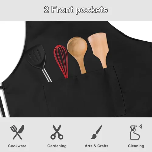 Vista 4 de 15 delantales para niños con bolsillos, delantales ajustables para pintura de chef, a granel para niñas y niños de 6 a 13 años, cocinar, hornear