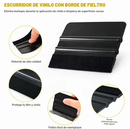 Vista 2 de Gomake Juego de herramientas de envoltura de vinilo, kit de tinte de ventana, espátula de goma pequeña, kit de aplicación de tinte de ventana