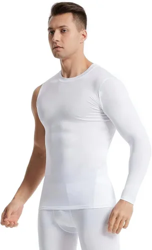 Vista 4 de New Compression Shirts for Men 12 Single Arm Long Sleeve Athletic Base Layer Undershirt Gear T Shirt for Workout Basketball