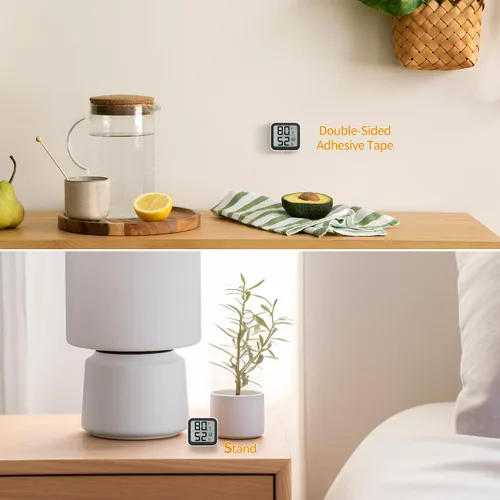 Vista 6 de NOKLEAD Termómetro Medidor de Humedad Interior Mini Higrómetro Monitor Dispositivo de Medición de Temperatura de Habitación con Icono de Cara