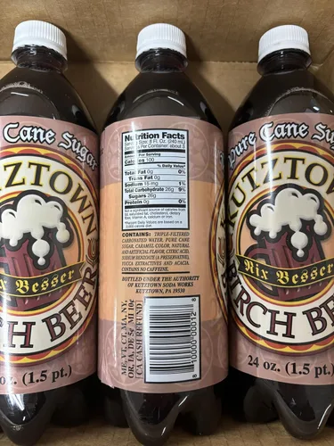 Vista 4 de AmishTastes Kutztown Birch Beer, famosa bebida Amish, 4 unidades, botellas de 24 onzas