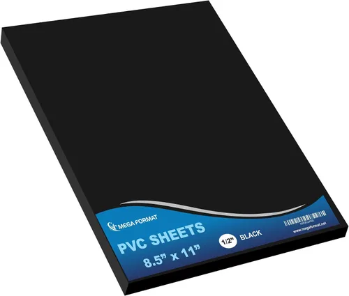 Vista 64 de Mega Format Hojas de plástico de PVC expandido – Hoja negra rígida de 5 x 7 pulgadas para manualidades, señalización y exhibiciones – Sintra Negro