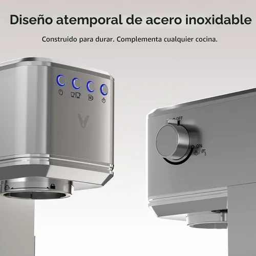Vista 8 de VIOMI Máquina de café expreso T1A con espumador de leche, máquina