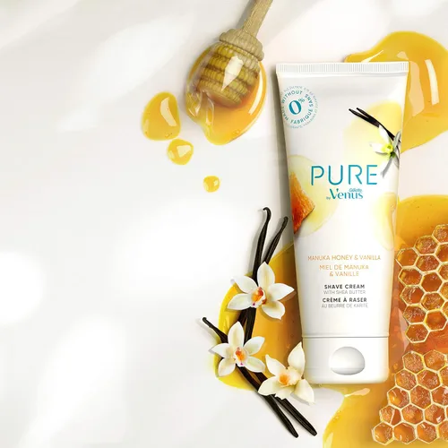 Vista 4 de Pure by Gillette Venus - Crema de afeitar con miel de manuka y vainilla, 6 onzas (paquete de 2)