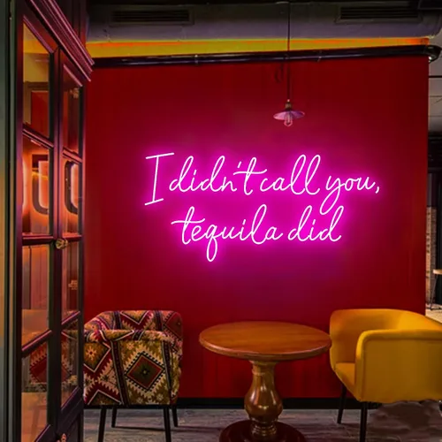 Vista 18 de Letrero de neón con texto en inglés «All You Need Is Tequila» de 23 pulgadas, para decoración de pared para el hogar, bar, pub, club
