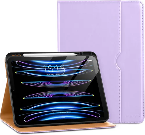 Vista 20 de DTTO para iPad Pro 12.9 6ª / 5ª / 4ª / 3ª generación Funda 2022/2021/2020/2018, Funda de cuero premium tipo folio con soporte integrado