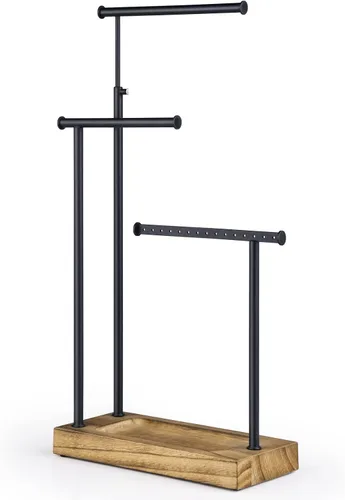Vista 12 de SRIWATANA Soporte Organizador de Joyas, Soporte para Collar Extra Alto, Soporte para Joyas, Idea de Regalo (Rosa y Blanco)
