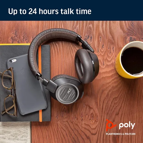 Vista 5 de Poly (Plantronics + Polycom) Plantronics BackBeat PRO 2 - Auriculares inalámbricos con cancelación de ruido, color negro tostado, negro y bronceado