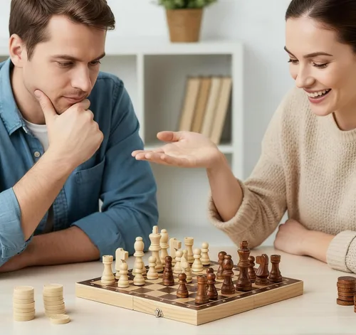 Vista 4 de Sumind Juego de 80 piezas de ajedrez de madera 2 en 1 hecho a mano con bolsa de almacenamiento con cordón, juego de ajedrez de madera, accesorios