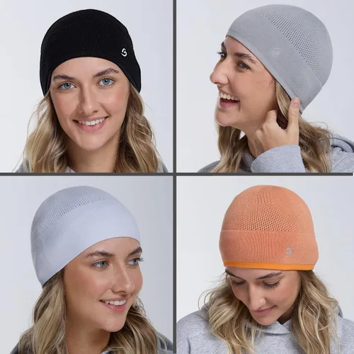 Vista 4 de Gorro de bambú ligero con diseño de calavera para hombres y mujeres, suave y cómodo multifunción