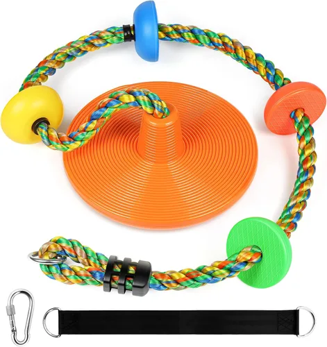 Vista 13 de ZNCMRR Cuerda de Escalada para Columpio de Árbol, Asiento de Columpios Resistente de Reemplazo para Niños, Asiento de Columpios de Escalada
