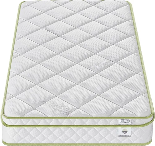 Vista 8 de Oliver & Smith - Colchón híbrido de espuma fresca y cómoda de 8 pulgadas con funda de algodón orgánico transpirable - Parte superior de almohada