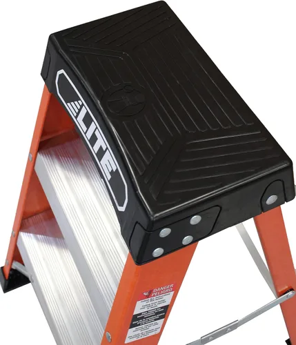 Vista 9 de LITE Taburete industrial de fibra de vidrio de 2 pies, capacidad de carga de 300 libras, tipo IA, LP-3011-02