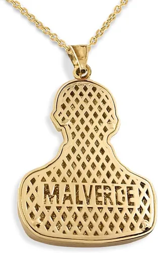 Vista 2 de Colgante Jesús Malverde Sinaloa Narco Saint de oro macizo de 14 quilates
