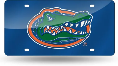 Vista 129 de Rico Industries Placa de matrícula de metal con incrustaciones láser de Florida Gators de la NCAA