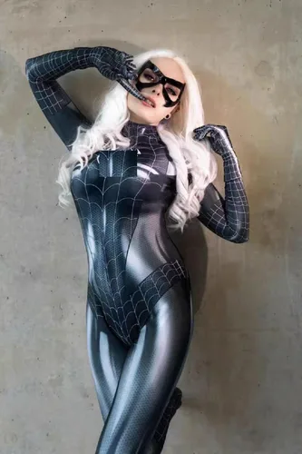 Vista 2 de Disfraz de Halloween para mujer, elástico, transpirable, disfraz de Halloween, tela de seda de leche, traje de cosplay