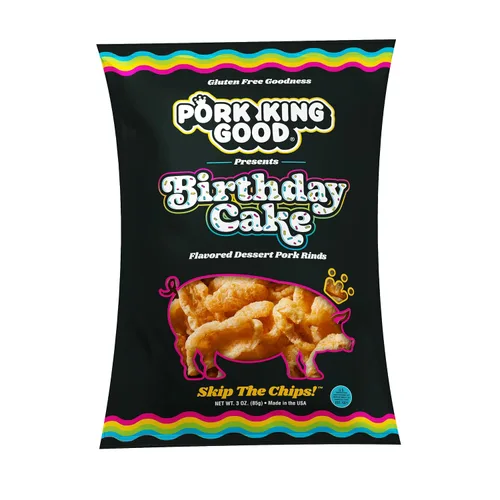 Vista 13 de Pork King Good Appley Cinnamon - Cortezas de cerdo con sabor a postre de 3 onzas (paquete de 4) dulces y salados, aperitivos sin gluten