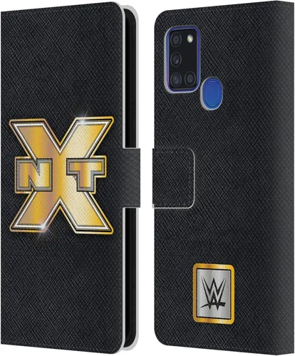 Vista 318 de Head Case Designs Officially Licensed WWE Cruiserweight Champion Title Belts Leather Wallet Case Compatible with Samsung Galaxy A07 4G Campeón