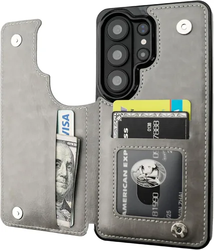 Vista 137 de ONETOP - Funda tipo cartera para Samsung Galaxy S22 con tarjetero, color negro Kickstand,ID/Cash Holder,Case Wallet with Card Slots,Double