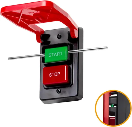 Vista 4 de Powertec 120V/230V Interruptor de paleta de voltaje dual con tornillos, 28 amperios, palanca de rodilla para herramientas eléctricas