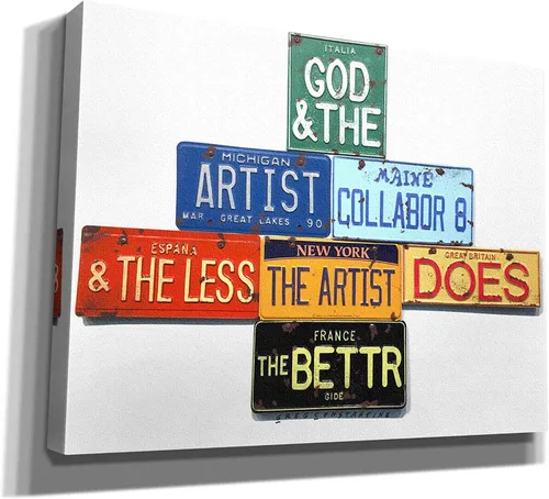 Vista 2 de Epic Graffiti Gide God And Artist" por Gregory Constantine - Lienzo decorativo para pared, 16 x 12 pulgadas