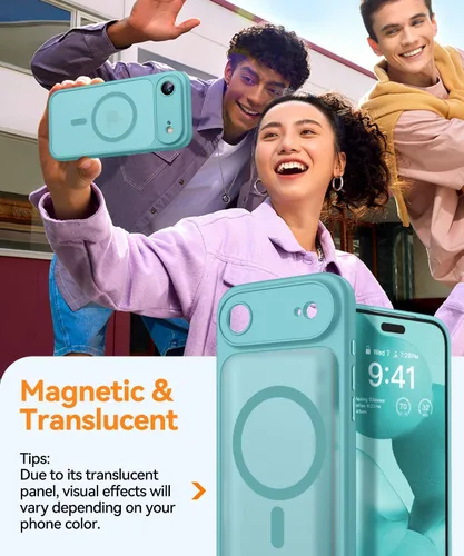Vista 101 de CANSHN Funda magnética compatible con iPhone Air (6.5 pulgadas), mejorada [protección completa de la cámara] [compatible con Magsafe]