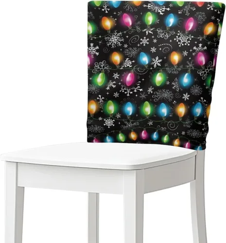 Vista 18 de Fundas para sillas de comedor, diseño de lazo de Navidad, para sala de Navidad, cocina, fiesta, boda, hotel, hogar