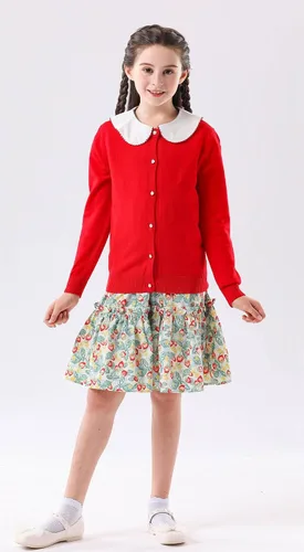 Vista 3 de SMILING PINKER cardigan de cuello redondo para niñas