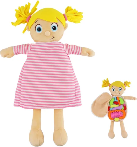 Vista 10 de vocheer Juguete de anatomía del cuerpo humano, juguetes de peluche de órgano educativo Montessori preescolar para niños, kits de aprendizaje