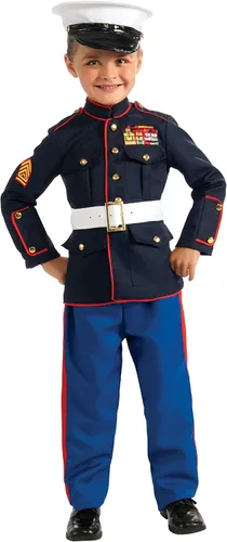 Vista 3 de Disfraz de uniforme azul de Marine de Young Heroes, S, Un solo