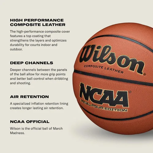 Vista 5 de Wilson NCAA Final Four Baloncesto - 29.5 pulgadas y 28.5 pulgadas