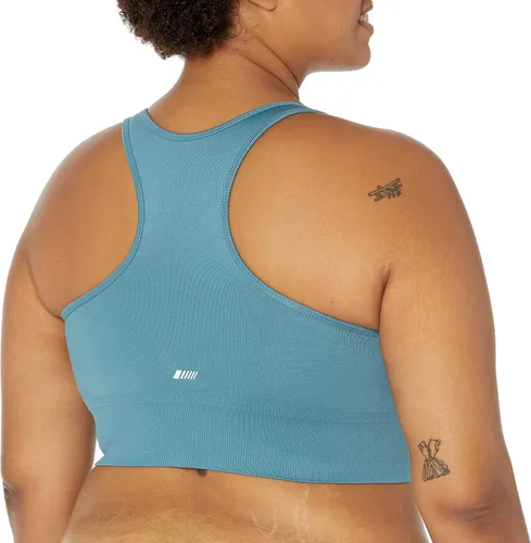 Vista 3 de Tienda Essentials Sujetador deportivo sin costuras para mujer de bajo impacto (disponible en tallas grandes), paquete de 2