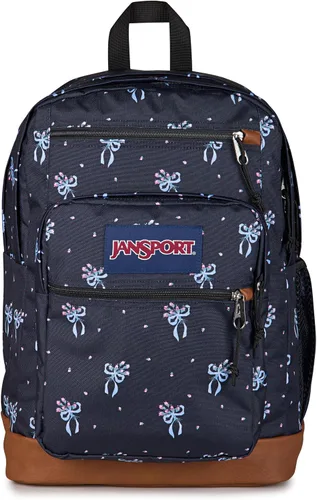 Vista 29 de JanSport Mochila genial con funda para laptop de 15 pulgadas, mochila grande para computadora con 2 compartimentos, correas ergonómicas, Negro