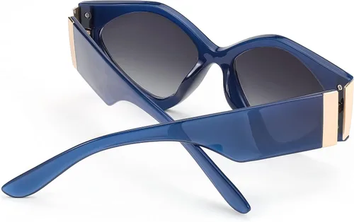 Vista 3 de FEISEDY Gafas de sol irregulares de ojo de gato para mujer, gafas de sol retro de moda, elegantes sombras con protección UV400 B2938