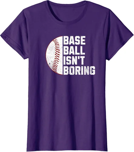 Vista 12 de Camiseta Baseball Isn't Boring, Negro