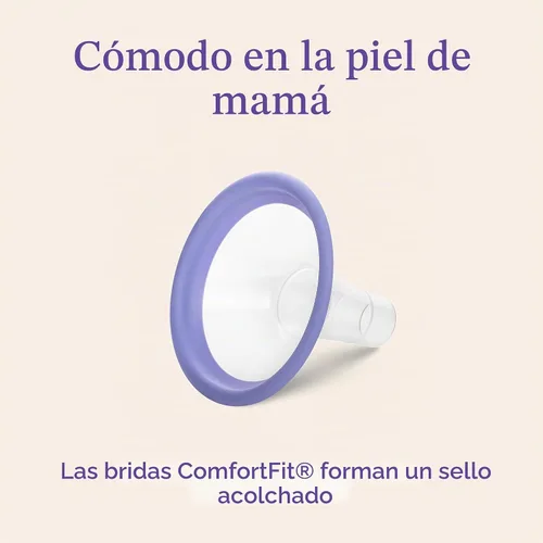 Vista 2 de Lansinoh ComfortFit Bridas para extractor de leche, tamaño 0.827 in, 2