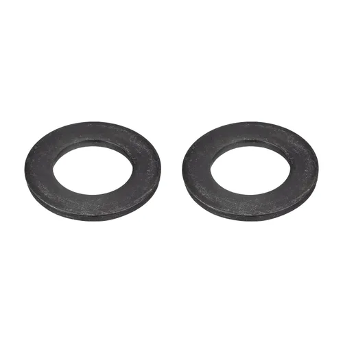 Vista 30 de Uxcell Arandela plana de acero al carbono para pernos M8, 10 piezas M8 x 16 x 1.5mm, aleación de acero negro oxidado de grado 8.8, sujetadores