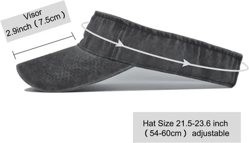 Vista 6 de Viseras de sol para mujer, sombreros deportivos con visera para el sol, sombreros de algodón con protección solar
